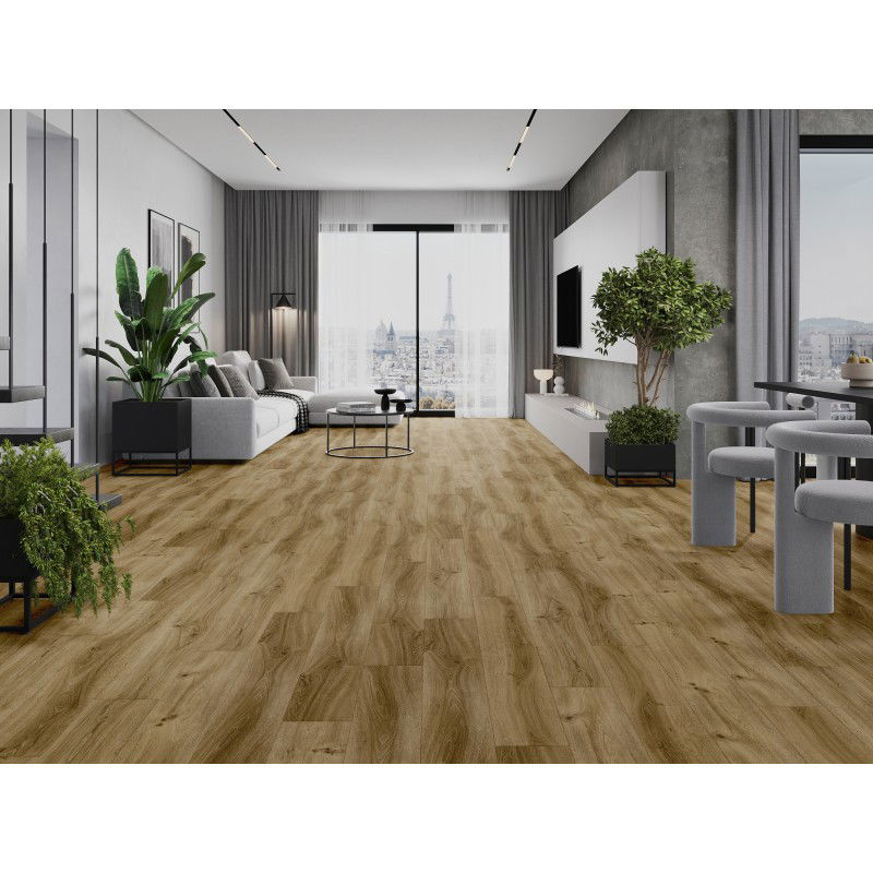 Mexen Amsterdam sample SPC vinyl panels 6.5 mm, IXPE underlay 1.5 mm, 4 V-Groove, Oak - F1042-S