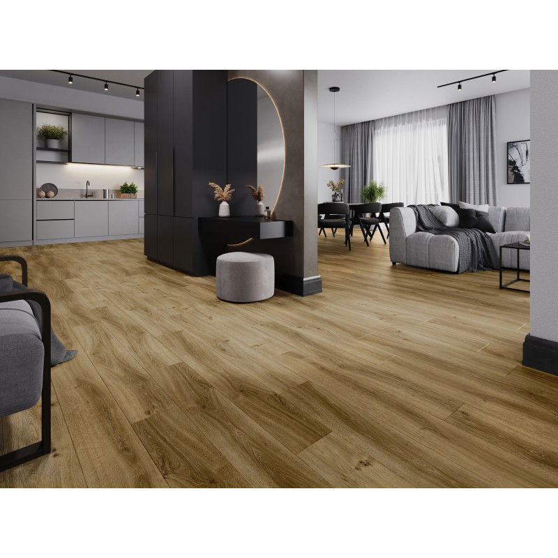 Mexen Amsterdam sample of vinyl panels 1240 x 182 mm SPC 6.5 mm, IXPE 1.5 mm underlay, 4 V-Groove, Oak - F1042-S