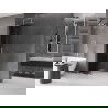 Mexen Velar L Walk-in Sliding Shower Wall 110 x 200 cm, Graphite 8 mm, Chrome - 871-110-003-43-01
