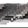 Mexen Velar L Sliding Shower Wall Walk-in 100 x 200 cm, Graphite 8 mm, White - 871-100-003-43-20