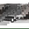 Mexen Velar L sliding shower wall Walk-in 110 x 200 cm, graphite 8 mm, white - 871-110-003-43-20