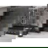 Mexen Velar L Sliding Shower Wall Walk-in 120 x 200 cm, graphite 8 mm, gold - 871-120-003-43-50