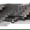 Mexen Velar L Sliding Shower Screen Walk-in 100 x 200 cm, Graphite 8 mm, Brushed Gold - 871-100-003-43-55