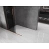 Mexen Velar L Sliding Walk-in Shower Wall 120 x 200 cm, Graphite 8 mm, Rose Gold - 871-120-003-43-60
