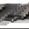 Mexen Velar L sliding shower wall Walk-in 120 x 200 cm, graphite 8 mm, rose gold - 871-120-003-43-60