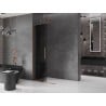 Mexen Velar L Sliding Walk-in Shower Wall 120 x 200 cm, Graphite 8 mm, Rose Gold - 871-120-003-43-60