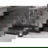 Mexen Velar L Walk-in Sliding Shower Wall 100 x 200 cm, 8 mm Graphite, Brushed Copper - 871-100-003-43-65