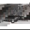 Mexen Velar L sliding shower wall Walk-in 120 x 200 cm, graphite 8 mm, rose gold - 871-120-003-43-60