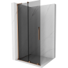 Mexen Velar L sliding shower wall Walk-in 120 x 200 cm, graphite 8 mm, rose gold - 871-120-003-43-60
