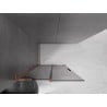 Mexen Velar L Sliding Walk-in Shower Wall 120 x 200 cm, Graphite 8 mm, Rose Gold - 871-120-003-43-60