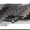 Mexen Velar L Walk-in Sliding Shower Wall 100 x 200 cm, 8 mm Graphite, Brushed Copper - 871-100-003-43-65