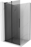 Mexen Velar L Sliding Shower Wall Walk-in 90 x 200 cm, graphite 8 mm, brushed gun gray - 871-090-003-43-66