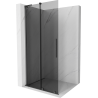 Mexen Velar L sliding shower wall Walk-in 120 x 200 cm, graphite 8 mm, brushed gun gray - 871-120-003-43-66