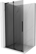 Mexen Velar L Sliding Shower Wall Walk-in 90 x 200 cm, Graphite 8 mm, Black - 871-090-003-43-70