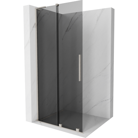Mexen Velar L Sliding Shower Wall Walk-in 120 x 200 cm, graphite 8 mm, brushed nickel - 871-120-003-43-97
