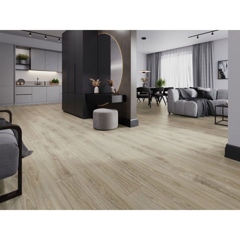 Mexen Madison sample of SPC vinyl panels 6.5 mm, IXPE underlay 1.5 mm, 4 V-Groove, Oak - F1045-S