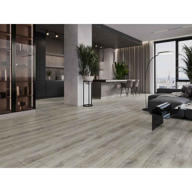 Mexen Silver Creek sample of vinyl panels 1240 x 182 mm SPC 6.5 mm, IXPE underlay 1.5 mm, 4 V-Groove, Oak - F1047-S