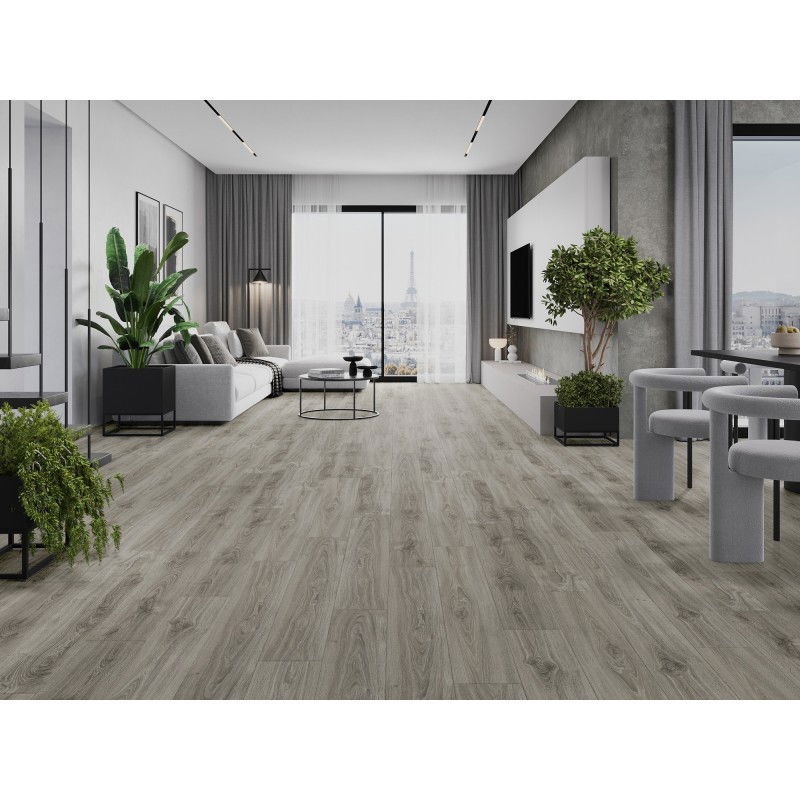 Mexen Silver Creek sample of vinyl panels 1240 x 182 mm SPC 6.5 mm, IXPE underlay 1.5 mm, 4 V-Groove, Oak - F1047-S