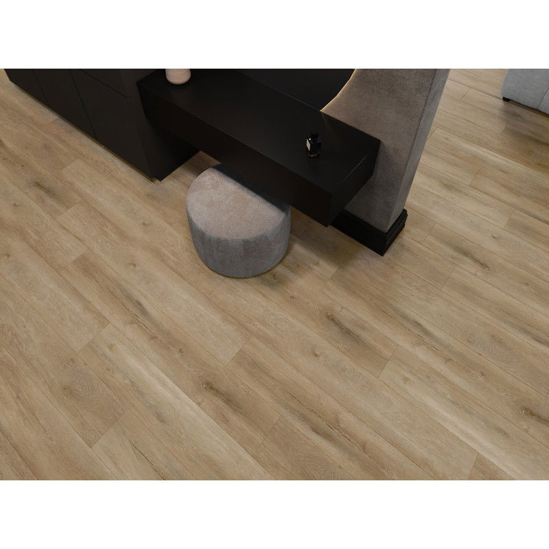 Mexen Long Creek sample of SPC vinyl panels 6.5 mm, IXPE underlay 1.5 mm, 4 V-Groove, Oak - F1050-S