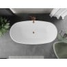 Mexen Eris freestanding bathtub 180 x 95 cm, white, rose gold overflow - 53441809500-60