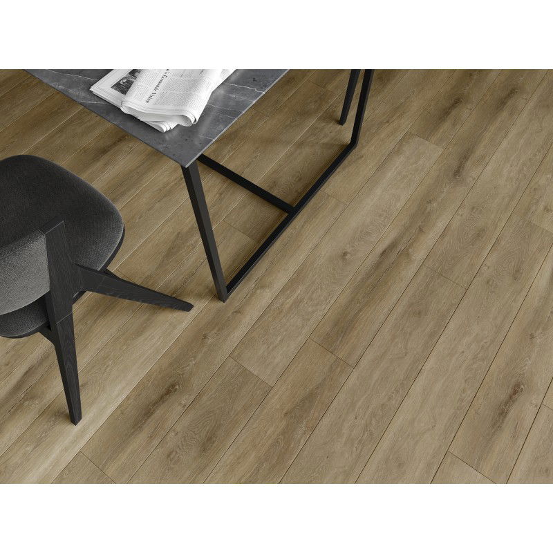 Mexen Clermont sample of SPC vinyl panels 6.5 mm, IXPE underlay 1.5 mm, 4 V-Groove, Oak - F1053-S