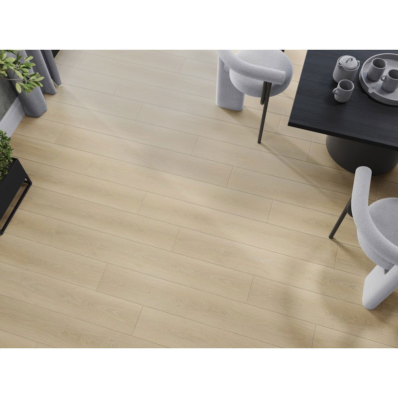 Mexen Charlotte SPC Vinyl Panel Sample 6.5 mm, IXPE Underlay 1.5 mm, 4 V-Grooves, Oak - F1055-S