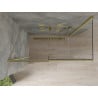 Mexen Omega extendable shower cubicle 130 x 70 cm, Transparent, Gold - 825-130-070-50-00