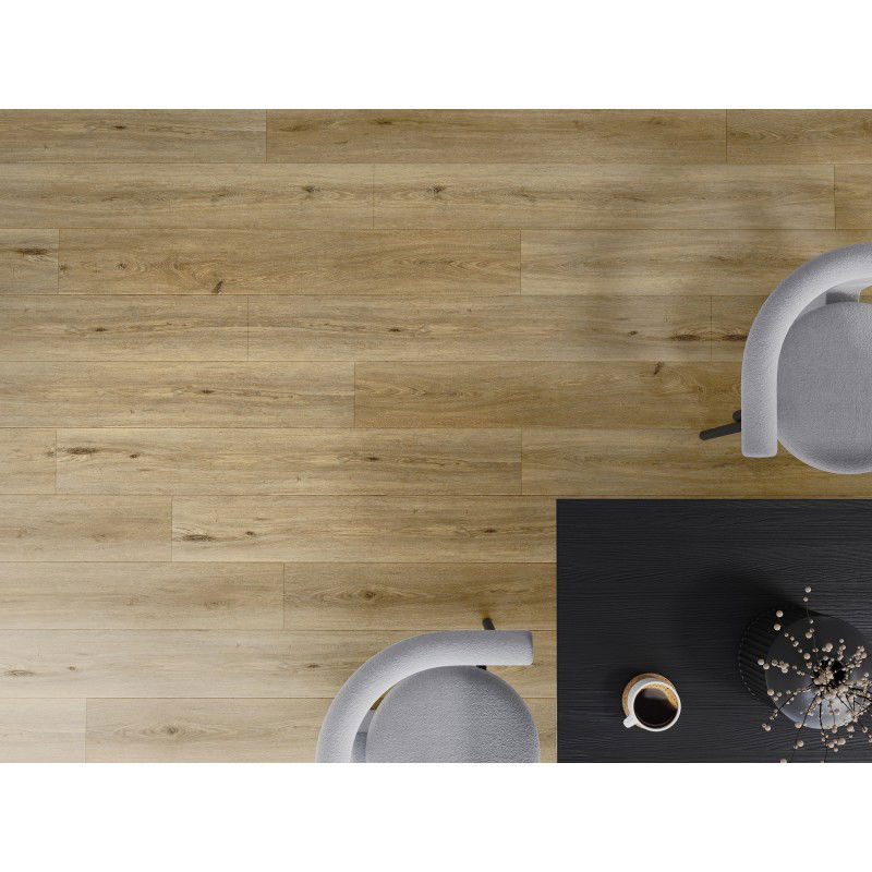 Mexen Sanford sample of SPC vinyl panels 6.5 mm, IXPE underlay 1.5 mm, 4 V-groove, Oak - F1059-S