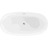 Mexen Eris freestanding bathtub 180 x 95 cm, white/black, chrome overflow - 53441809575-01