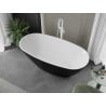 Mexen Eris Freestanding Bath 180 x 95 cm, White/Black, White Overflow - 53441809575-20