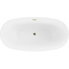 Mexen Eris freestanding bath 180 x 95 cm, white/black, gold overflow - 53441809575-50