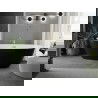 Mexen Eris freestanding bathtub 180 x 95 cm, white/black, brushed gold overflow - 53441809575-55