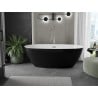 Mexen Eris freestanding bathtub 180 x 95 cm, white/black, nickel brushed overflow - 53441809575-97