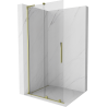 Mexen Velar L Sliding Shower Wall Walk-in 100 x 200 cm, Transparent 8 mm, Gold - 871-100-003-03-50