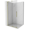 Mexen Velar L Sliding Shower Wall Walk-in 120 x 200 cm, Transparent 8 mm, Gold - 871-120-003-03-50