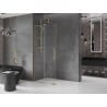 Mexen Velar L Sliding Shower Wall Walk-in 100 x 200 cm, Transparent 8 mm, Gold - 871-100-003-03-50