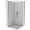 Mexen Velar L Duo sliding shower cabin 100 x 100 cm, transparent, chrome - 871-100-100-02-03-01