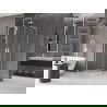 Mexen Velar L Duo sliding shower enclosure 100 x 100 cm, transparent, white - 871-100-100-02-03-20