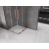 Mexen Velar L Duo sliding shower cabin 100 x 100 cm, transparent, brushed copper - 871-100-100-02-03-65
