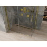 Mexen Omega sliding shower cabin 140 x 70 cm, transparent, gold - 825-140-070-50-00
