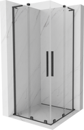 Mexen Velar L Duo sliding shower enclosure 100 x 100 cm, transparent, gun gray brushed - 871-100-100-02-03-66