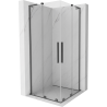 Mexen Velar L Duo sliding shower cabin 80 x 80 cm, transparent, gun metal - 871-080-080-02-03-95