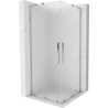 Mexen Velar L Duo sliding shower cabin 80 x 80 cm, frosted, chrome - 871-080-080-02-33-01