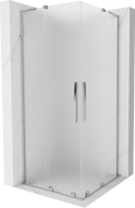 Mexen Velar L Duo sliding shower cabin 80 x 80 cm, frosted, chrome - 871-080-080-02-33-01