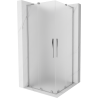Mexen Velar L Duo Sliding Shower Cabin 90 x 90 cm, Frosted, Chrome - 871-090-090-02-33-01