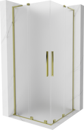 Mexen Velar L Duo sliding shower cabin 100 x 100 cm, frosted, gold - 871-100-100-02-33-50
