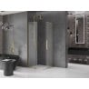 Mexen Velar L Duo sliding shower cabin 80 x 80 cm, frost, gold - 871-080-080-02-33-50