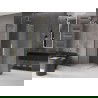 Mexen Velar L Duo Sliding Shower Enclosure 80 x 80 cm, Frosted, Brushed Gold - 871-080-080-02-33-55