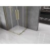 Mexen Velar L Duo Sliding Shower Enclosure 80 x 80 cm, Frosted, Brushed Gold - 871-080-080-02-33-55