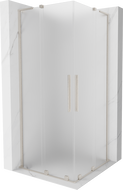 Mexen Velar L Duo sliding shower enclosure 90 x 90 cm, frost, brushed nickel - 871-090-090-02-33-97